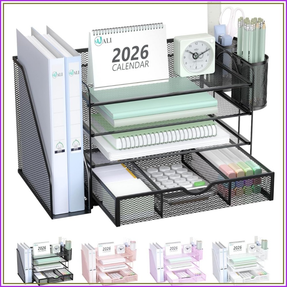 Home Office Image - منظم ملفات مكتبي من 4 طبقات