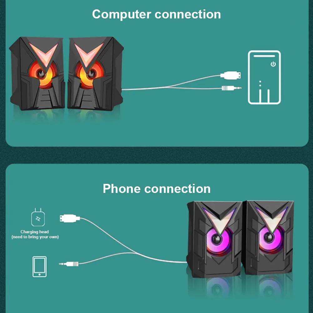 مكتب صغير USB المتكلم لطيف الح - مراجعة Home Office Amazon وسعره